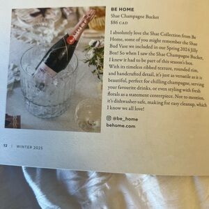 Jilly box Winter 2025 Champagne Bucket